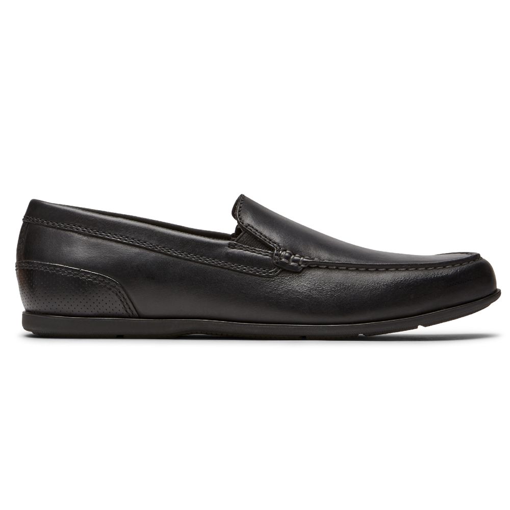 Rockport Malcom Venetian - Mens Slip-Ons - Black - NZ (ZOP-056182)